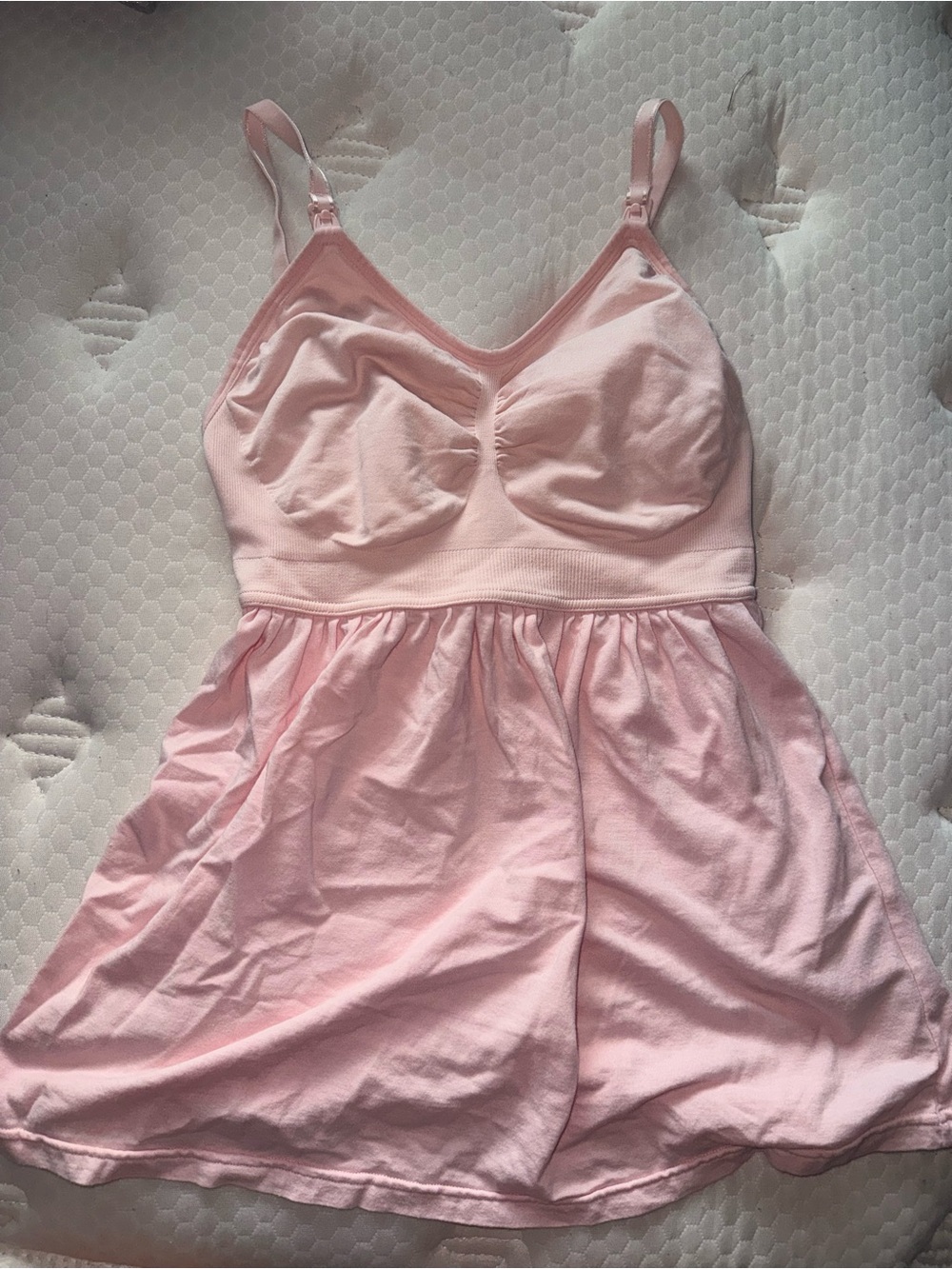 114. Motherhood Light Pink Nursing Chemise with Built-In Cups